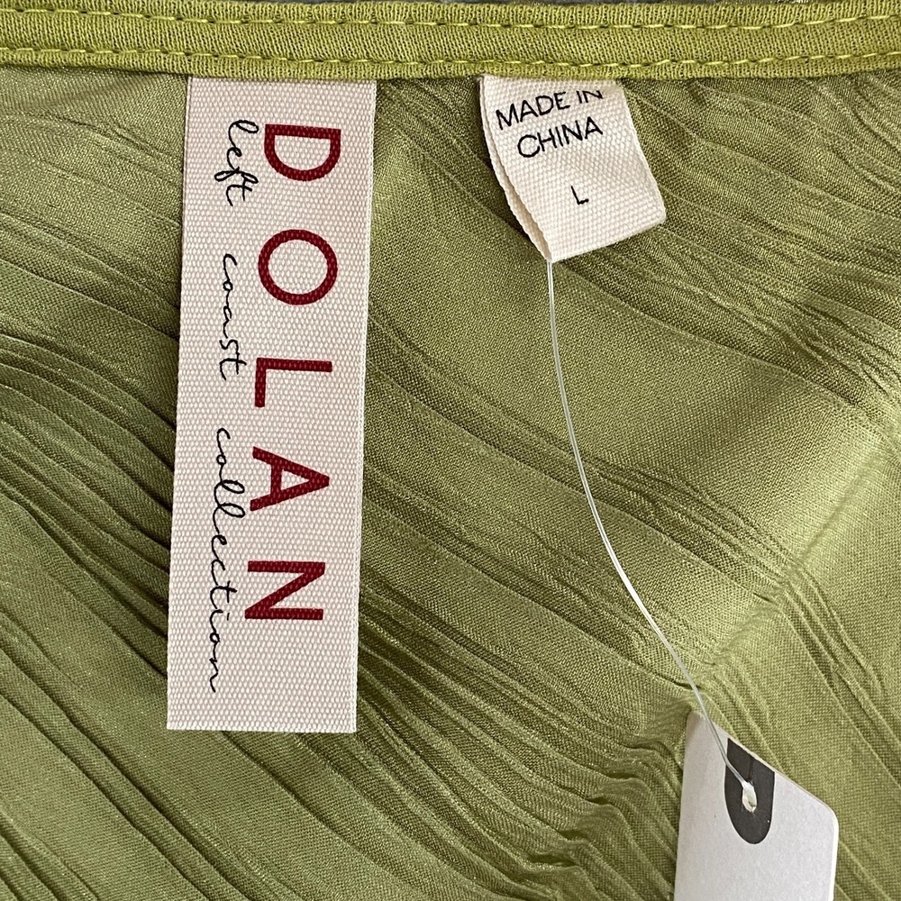 Dolan Anthropologie Top Womens Large One Shoulder Asymmetrical Silky Wavy Green - Picture 6 of 13